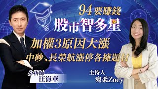 加權3原因大漲 中砂、長榮航漲停各擁題材