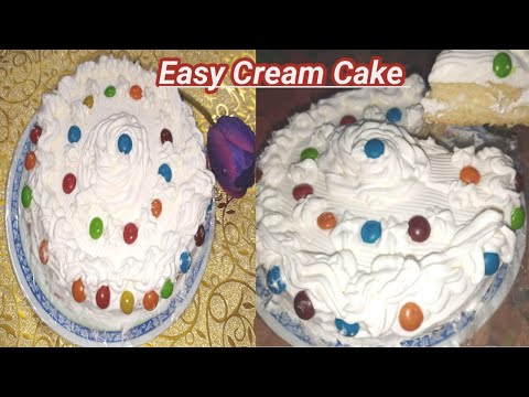 Cream Cake Recipe| Cream Cake Without Oven|Arifa ideal kitchen