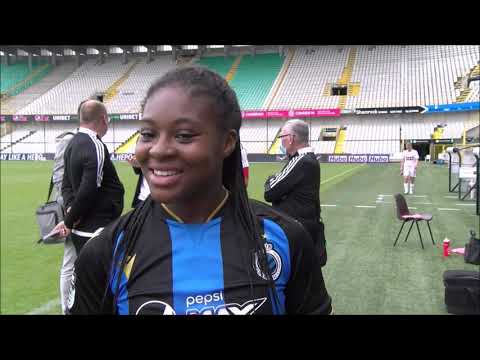 Interview met Club Brugge YLA speelster Esther Buabadi na de 4-1 winst tegen Standard de Liège.