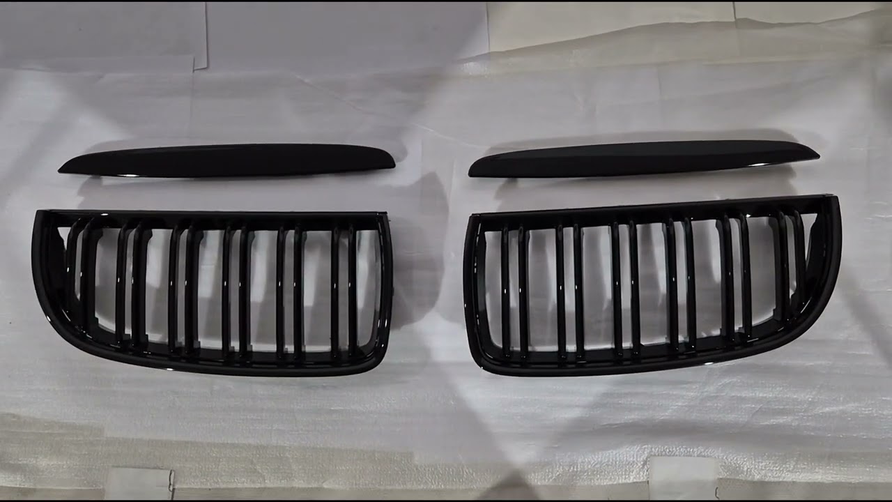 Решетки радиатора M-Look (для E-90/91, 2005-2008, Черный Глянец) Video 2