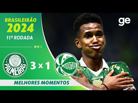 Gols e lances de Palmeiras x Juventude-RS