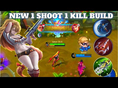 LESLEY NEW 1 SHOOT 1 KILL BUILD!! 18 KILLS SAVAGE GAMEPLAY!! ~ MLBB