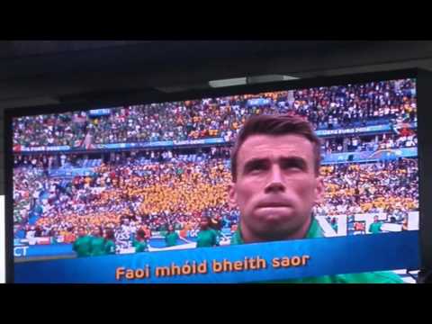 Ireland V Sweden- Euro 2016- Stade de France- Irish National Anthem- Anders Svensson