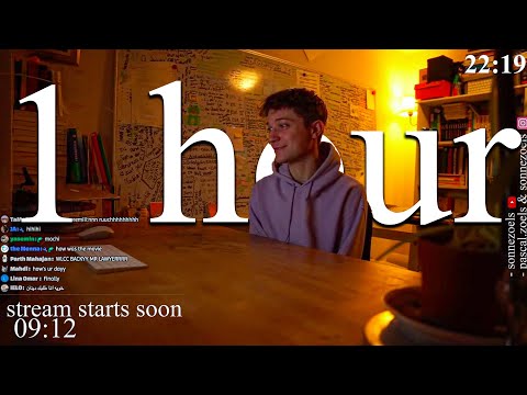 LIVE-Late Night | 1-HOUR study with me 📚⛈️ rain & thunder sounds