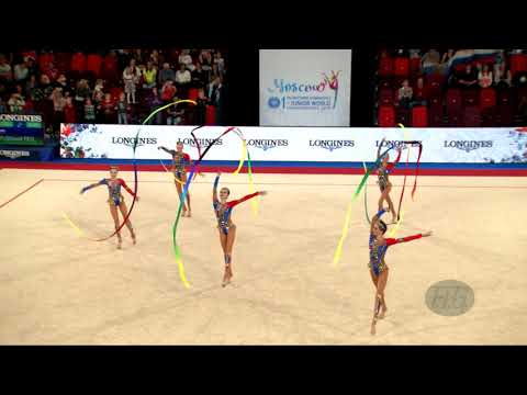 Russian Federation (RUS) - 2019 Rhythmic Junior Worlds, Moscow (RUS) - Qualifications 5 Ribbons