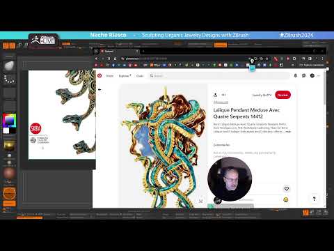 Sculpting Organic Jewelry Designs with ZBrush – Nacho Riesco Gostanza – ZBrush 2024