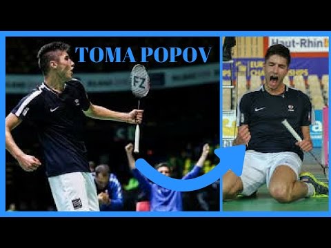BEST RALLIES OF TOMA JUNIOR POPOV (18 years old) - Badminton Junior European Championships 2017