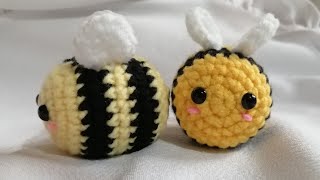 Easy Crochet Bee keychain | Amigurumi