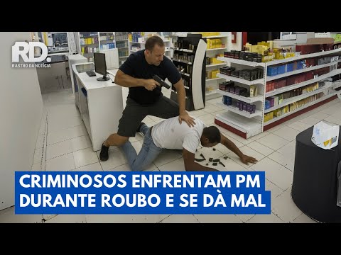 Policial Reage a Assalto em Farmácia e Criminosos Quase se Aposentam | Rastro da Notícia