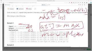 YouTube video 'LeetCode 1299 | Replace Elements with Greatest Element on Right Side | Array | Java'