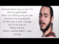 White Iverson - Post Malone | Lyric Video