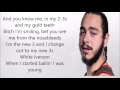 White Iverson Post Malone Lyric Video