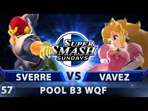 SSS 57 - Sverre (Falcon) vs. Vavez (Peach) - SSBM Pool B3 WQF - Smash Melee