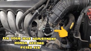 How To Adjust Idle P0122 FIX Honda Accord K Series Scan Tool or Multimeter