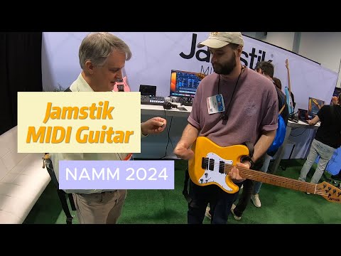 Jamstik MIDI Guitar at NAMM 2024 with The Myles Revolution