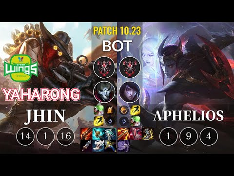 JAG Yaharong Jhin vs Aphelios Bot - KR Patch 10.23