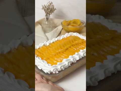 Tres leches de durazno 🍑 #recetasfaciles #postrescaseros #tresleches #tortas