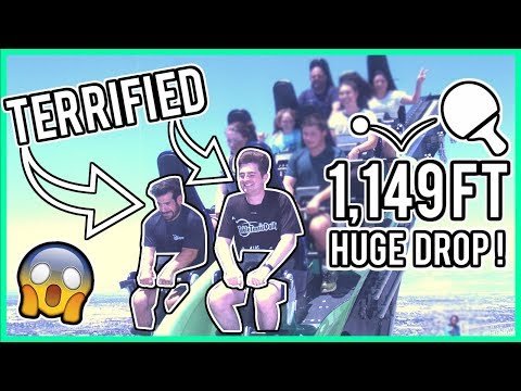 Table Tennis Players Try Worlds Scariest Ride | Stratosphere X-Scream
