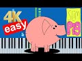 Slim Pig Theme Song Slow Easy Piano Tutorial 4K