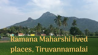 Ramana Maharshi lived places in Tiruvannamalai