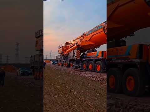 the powerful XCMG XCA 4000 crane in action! This beast handles massive loads.