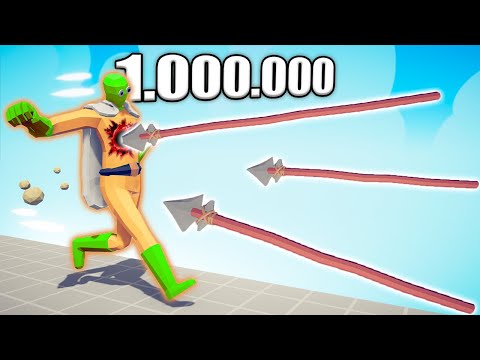 1.000.000 DAMAGE SPEAR THROWER vs UNITS - TABS | Totally Accurate Battle Simulator 2023