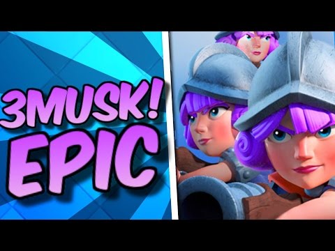 EPIC 3 Musketeer Cycle Deck! LIVE Gameplay in Grand Challenge! - Clash Royale