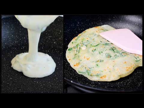 Ready In 5 Minutes! No Yeast No Rolling. Garlic Flatbread Make With Liquid Dough