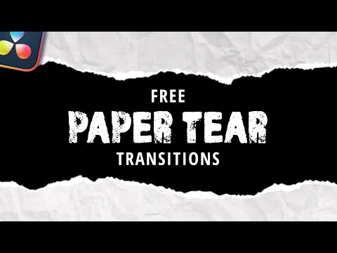 Free Paper Tear Transitions and Sound Effects | DaVinci Resolve 18