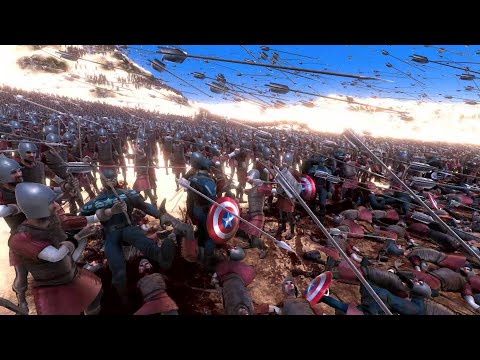 30000 archers vs  150 batman，Captain America|Ultimate Epic Battle Simulator