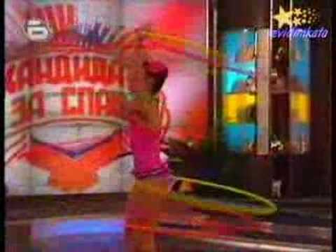 An Unique Presentation of a Girl With Hoops (Slavi's Show)