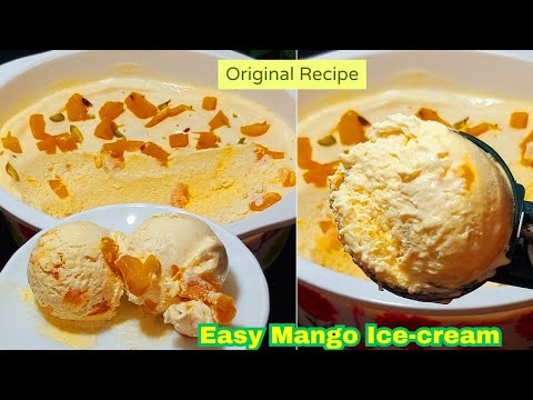 এই আমের আইসক্রিম ১বার শিখে গেলে জীবনে আর দোকান থেকে কিনতে হবে না/mango icecream/easy mango icecream