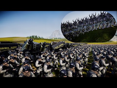 Ultimate Clash 80K Modern Soldiers T-45 VS 600000 Giants Trolls UEBS 2