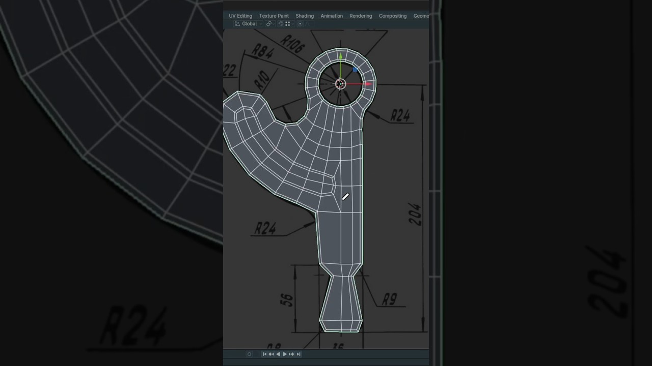 Topology Sketch practice 11 #3dart #blender3d  #3dmodeling #b3d #hardsurface #modelingtutorial