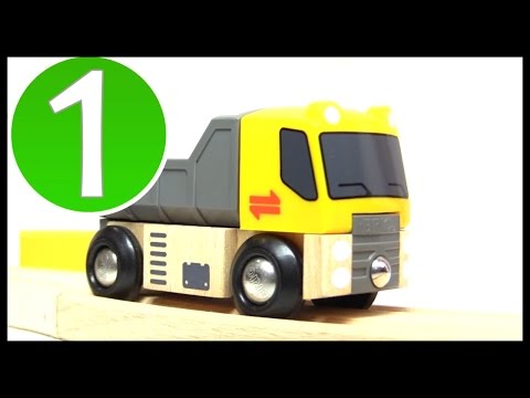 BRIO Toys CONSTRUCTION SITE! Learn Numbers (1) Learn to Count Trucks & Railway Trains