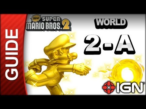 New Super Mario Bros. 2 - Star Coin Guide - World 2-A - Walkthrough