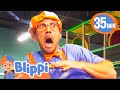 Blippi Learns Shapes And Colors At The Kids Club Indoor Playground BEST OF BLIPPI TOYS