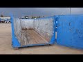 This 20 second video will help you on your next dumpster rental. Here's a short video on how to open a roll off dumpster.