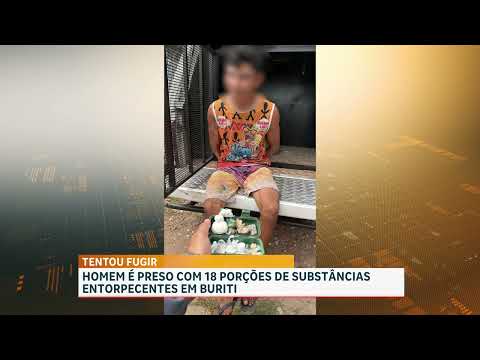 Homem é preso com drogas durante abordagem policial em Buriti