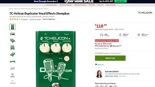 Video thumbnail for TC Helicon Duplicator Vocal Effect Pedal Demo by Do You Like Gear?