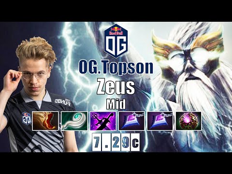 Zeus Mid | OG.Topson | THE EASIEST HERO IN DOTA 2 TO KS | 7.29c Gameplay Highlights