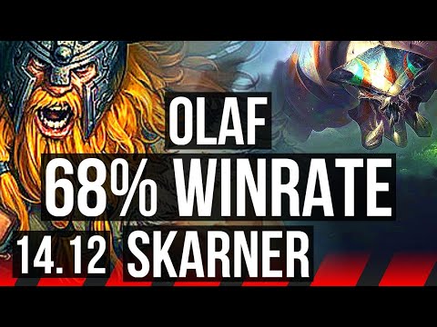 OLAF vs SKARNER (TOP) | 8/0/0, 68% winrate, 7 solo kills, Legendary | VN Diamond | 14.12