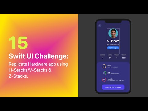 SwiftUI Dribbble Challenge 15: Replicating this hardware app concept using H-Stacks/V-Stacks/ZStacks