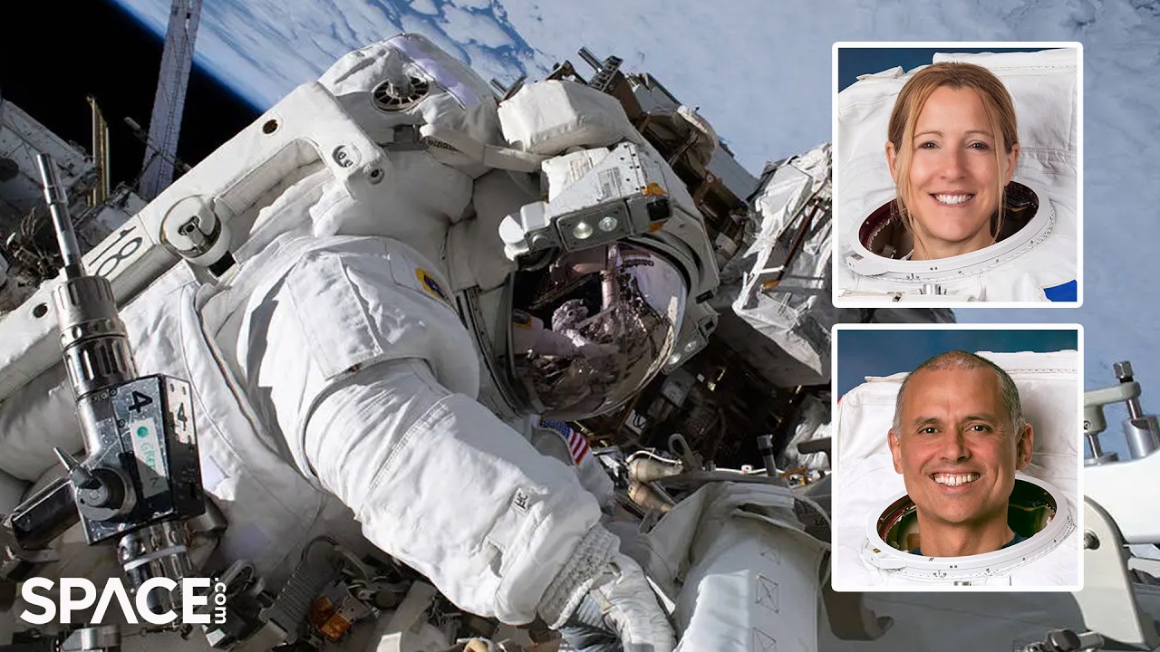 LIVE FROM ISS: First French Woman to Spacewalk tasked with replacing Space-to-Ground Antenna - YouTube