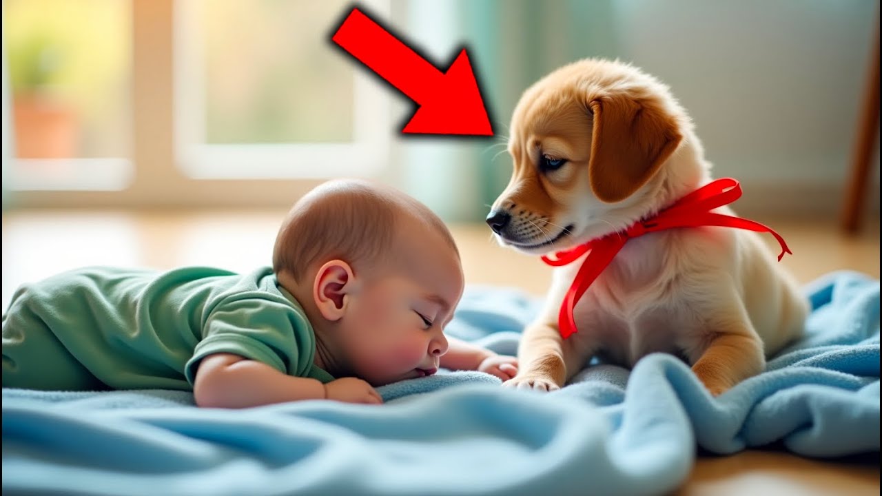 Bebé de 6 meses paralizado se queda dormido. Mira lo que hizo el cachorro después. ¡Es un milagro!