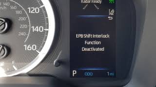 how to enable/disable toyota electric automatic parking brake