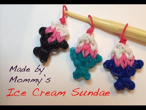 Rainbow Loom Patterns - Ice Cream Sundae charm