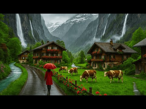 SWITZERLAND in the rain - This is what rainy days are like in isolated Swiss villages.