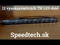 LED rampa - s pozičným svetlom 12x7W LED / 10-30V / ECE R10 (510x54x73mm) - Video Youtube