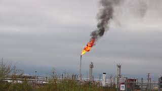 Flare at Energy Transfer Partners Waha Gas Plant (November 2017)